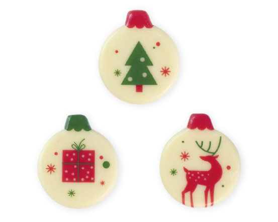 HILLBO Bola peq Navidad/Valged kuuseehted, 25x30 mm, 135tk