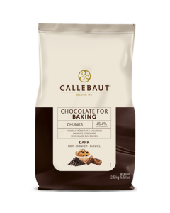 CALLEBAUT Chocolate for baking Chunks dark 45,4 % 2,5 kg