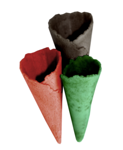 Confiletas Mini Green Cone Wafer, Ø30x78 mm, 140 gb
