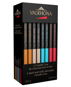 VALRHONA Mixed box of Grand Crus sticks 8x20 g