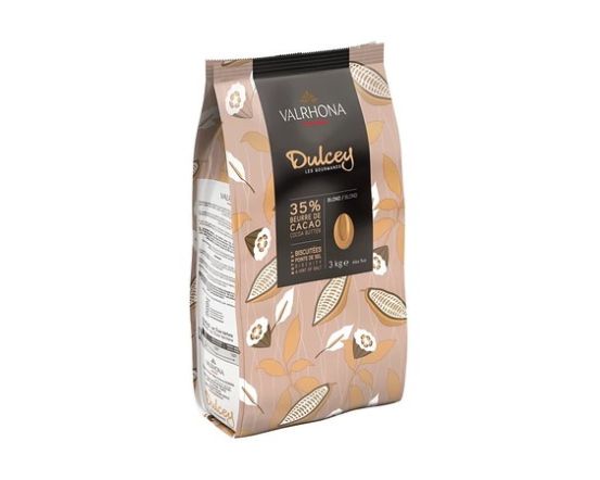 Valrhona Dulcey baltas šokoladas 35%, 3 kg