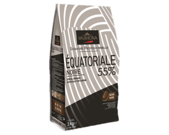 Valrhona Equatoriale Dark juodas šokoladas, 55%, 3 kg