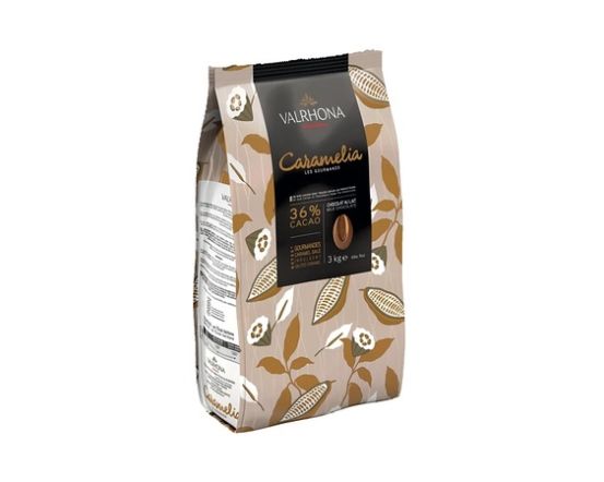 Valrhona Caramelia šokoladas 36%, 3 kg