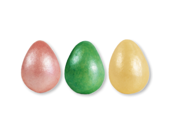 Huevos colores surtido /  Olu trio, 35x26 mm, 40 gb