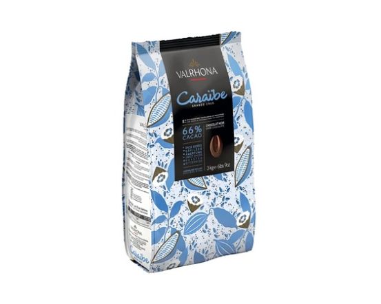 Valrhona Caraibe juodas šokoladas 66%, 3 kg