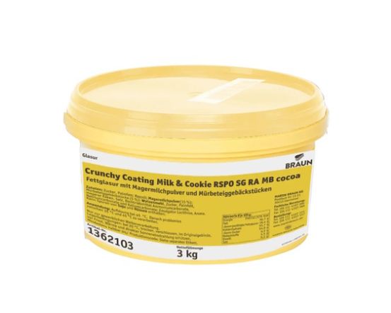 BRAUN Crunchy Milk & Cookie RSPO SG RA MB cocoa 3 kg