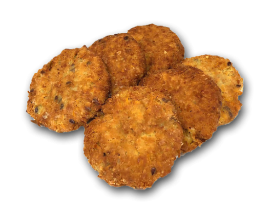 Aunazirņu- burkānu kotletes 40 g, 2,5 kg