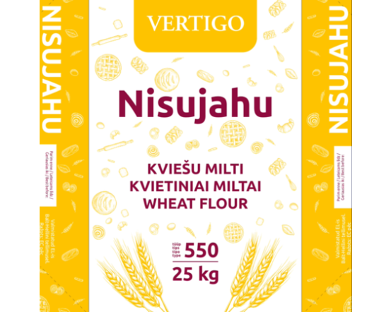 VERTIGO kviešu milti 550, 25 kg