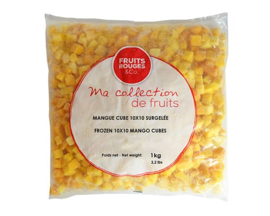 Fruits Rouges Mango Cubes 10x10 mm, 5x1 kg