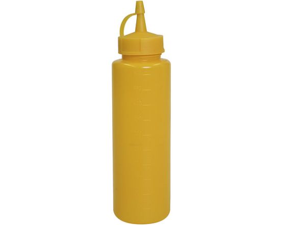 Kastmepudel, plast, kollane, Ø 62x240 mm, 500 ml