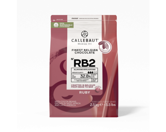 CALLEBAUT Ruby RB2 32,8%, 2,5 kg