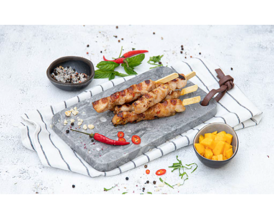 Gourmaitre Deli Chicken Skewers with Mango 30 g, 1 kg