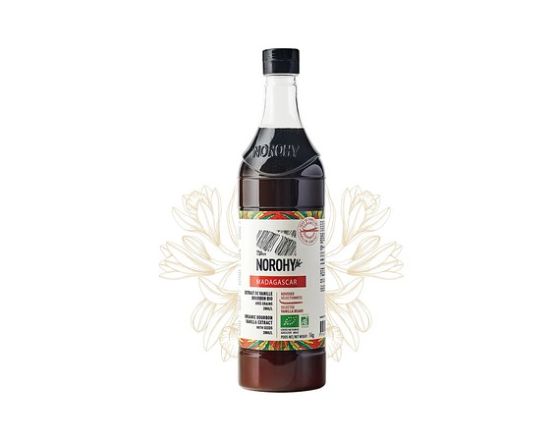 Norohy Organic Bourbon vanilla extract Mada with seeds, 1 kg